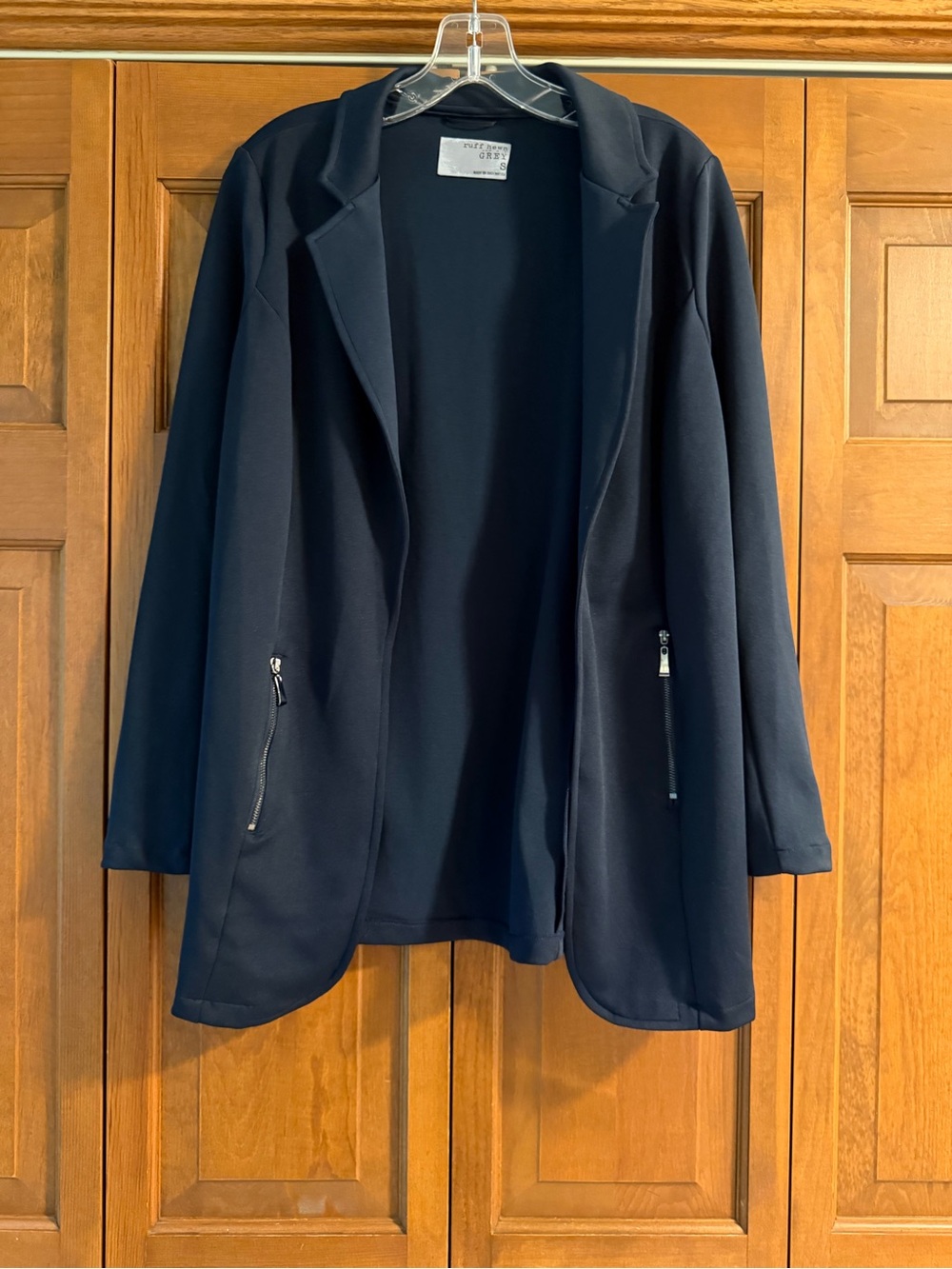 Ruff Hewn Open-Front Jacket with Zipper Pockets - Size Small